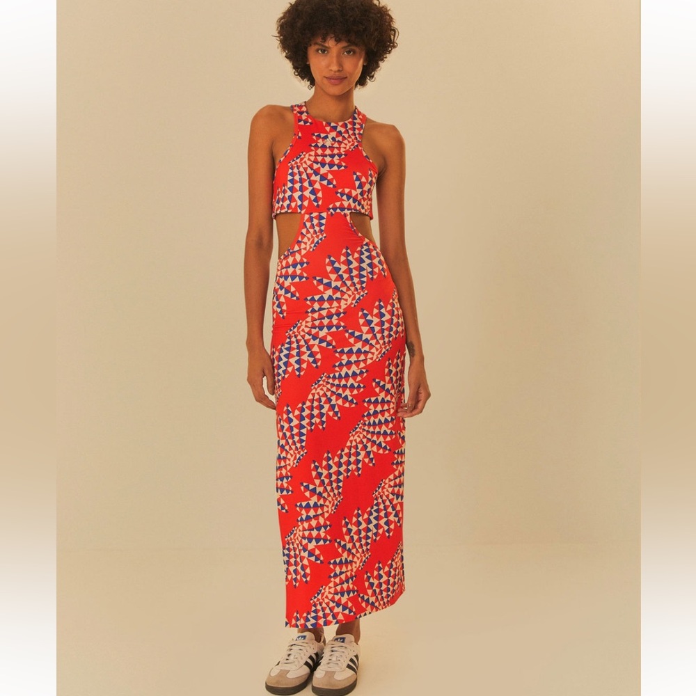 Adidas Farm Psychedelic Wave Red Dress